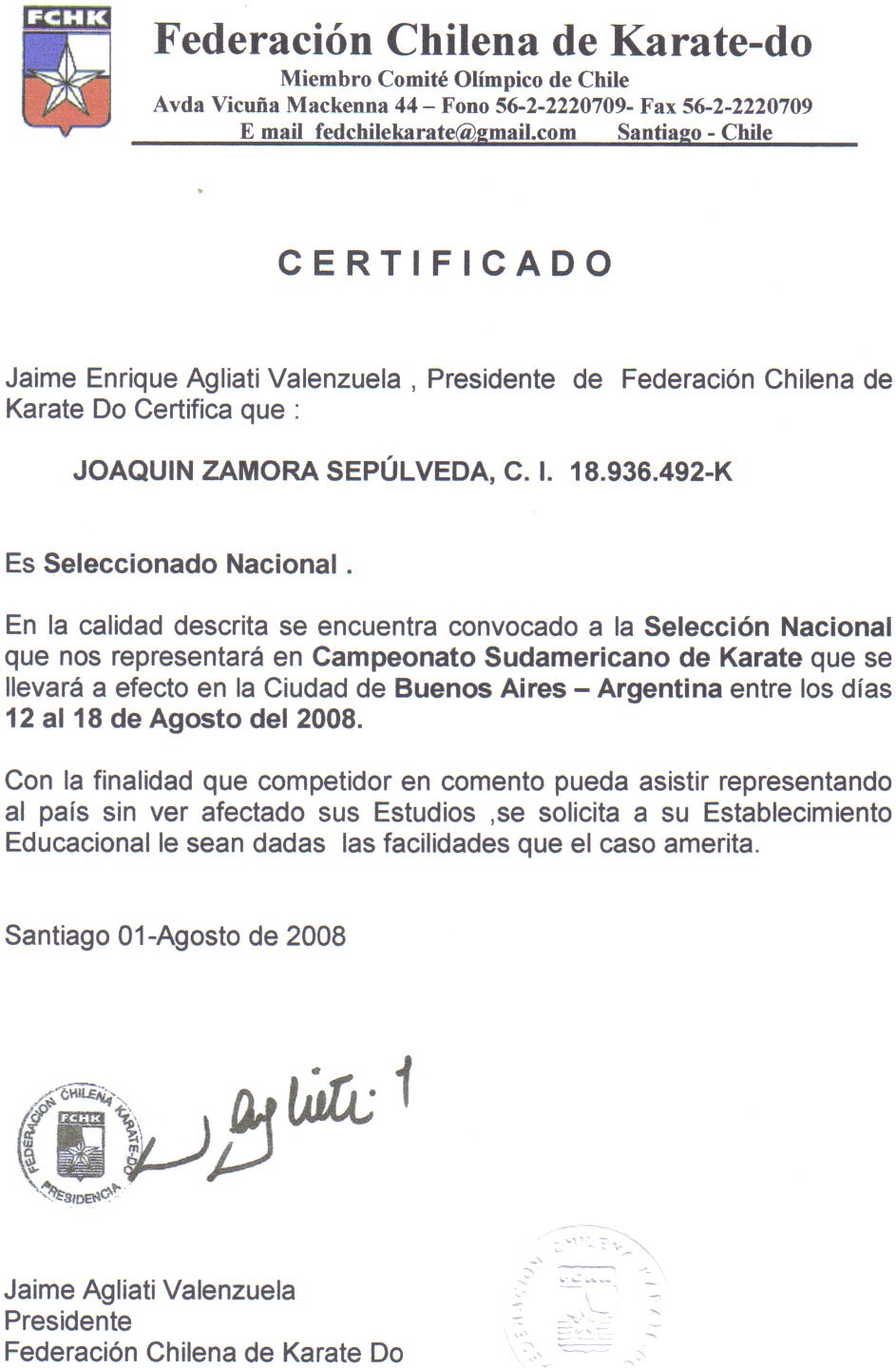 certificado